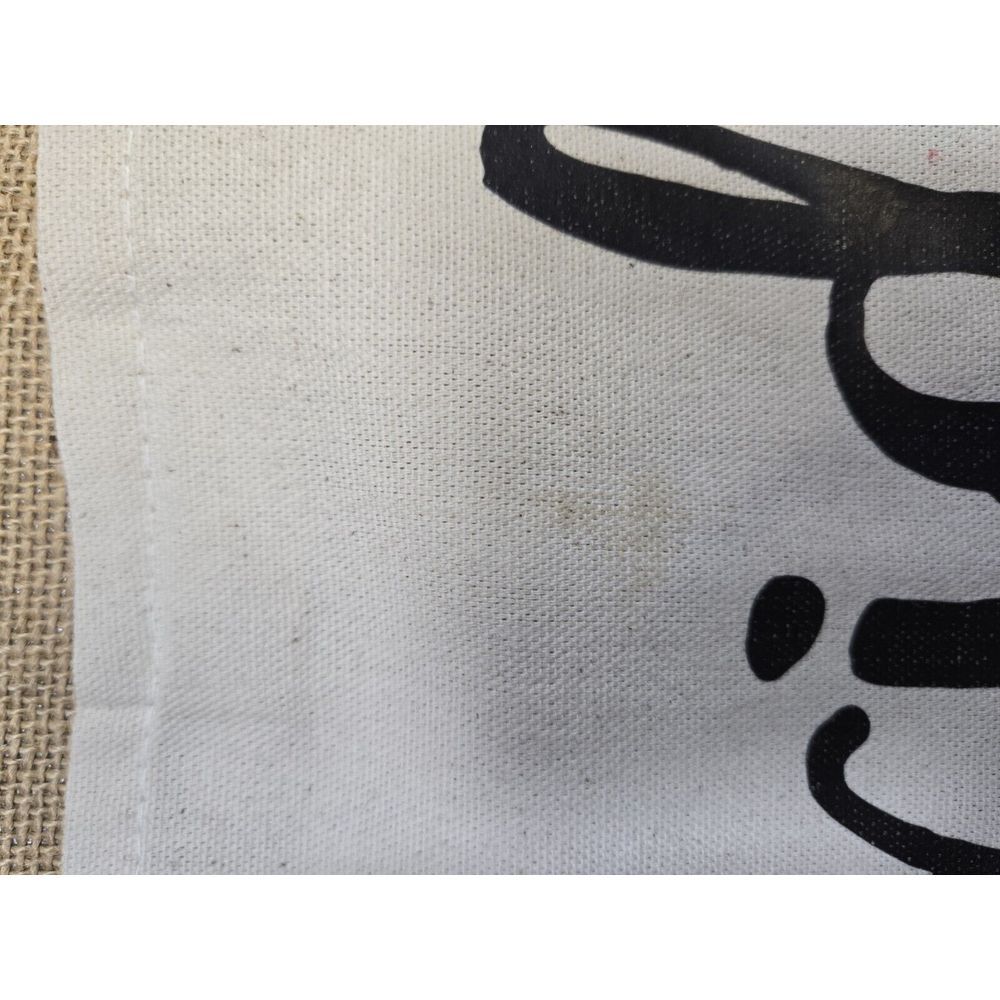 Bride Burlap tote bag‎ closure canvas handle - Picture 7 of 10